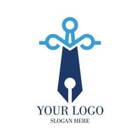 logo design of a company in the shape of a sword founded in 2022 vector