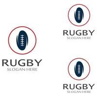 Rugby Ball American Football Icon Vector Logo Template