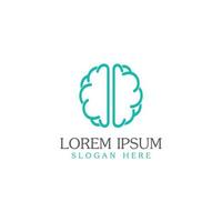 Brain logo. Brain logo with combination of technology and brain part nerve cells, with design concept vector illustration template.