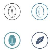 Rugby Ball American Football Icon Vector Logo Template