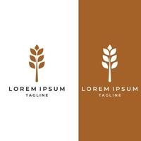 Wheat or cereal logo, wheat field and wheat farm logo.With easy and simple editing illustrations. vector