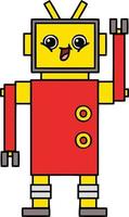 cute cartoon robot vector