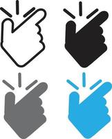 easy icon on white background. snap finger like easy logo. snap finger symbol. finger snapping click flick hand gesture sign. flat style. vector