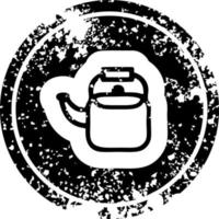 kitchen kettle distressed icon vector