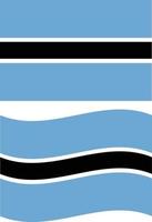 Botswana flag on white background. waving of botswana flag. flat style. vector