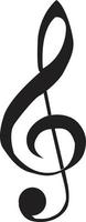 Black clef icon on white background. G Key. Symbol of music. flat style. vector