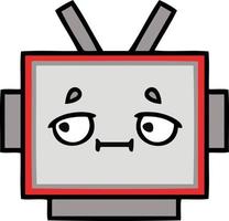 cute cartoon robot head vector