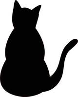 icono de gato sobre fondo blanco. signo de silueta de vida silvestre. símbolo de gato negro. estilo plano vector