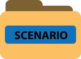 Scenario folder icon on white background. film folder scenario sign. flat style. vector