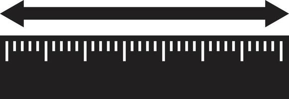 Ruler icon on white background. width measurement sign. Ruler and straightedge symbol. flat style. vector