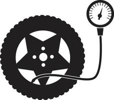 wheel pressure on white background. auto service sign. car repair symbol. flat style. vector