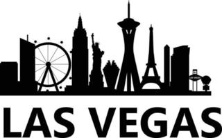 Las Vegas city skyline on white background. Las Vegas city, USA silhouette. city of Las Vegas Nevada sign. flat style. vector