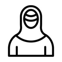 mujer con diseño de icono de niqab vector