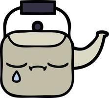 cute cartoon kettle vector