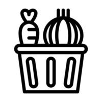 Vegetable Basket Icon Design vector