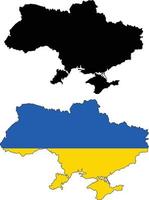 Map of Ukraine on white background. black map of Ukraine in Europe. flat style. vector