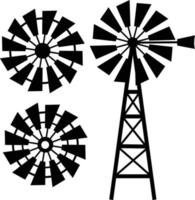 icono de molino de viento sobre fondo blanco. signo de la casa de campo. símbolo de molino de viento de granja. estilo plano vector