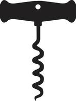 corkscrew icon on white background. corkscrew sign. retro wood corkscrew symbol. flat style. vector