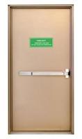 Fire exit door isolated on white background,include clipping path photo