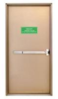 Fire exit door isolated on white background,include clipping path photo