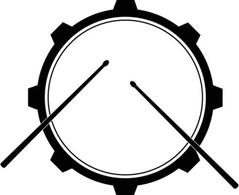 snare drum icon on white background. drum sign. drum logo. flat style.