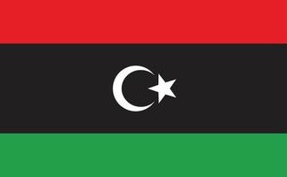 flag of Libya on white background. Libya flag sign. flat style. vector