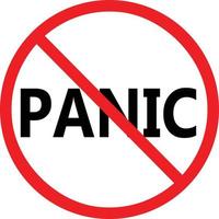 don't panic on white background. don't panic symbol. flat style. vector