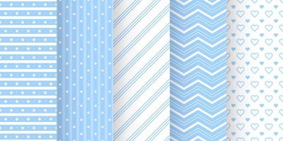 Set of baby shower seamless pattern in pastel color. baby party invitation background templates. scrapbook pattern vector