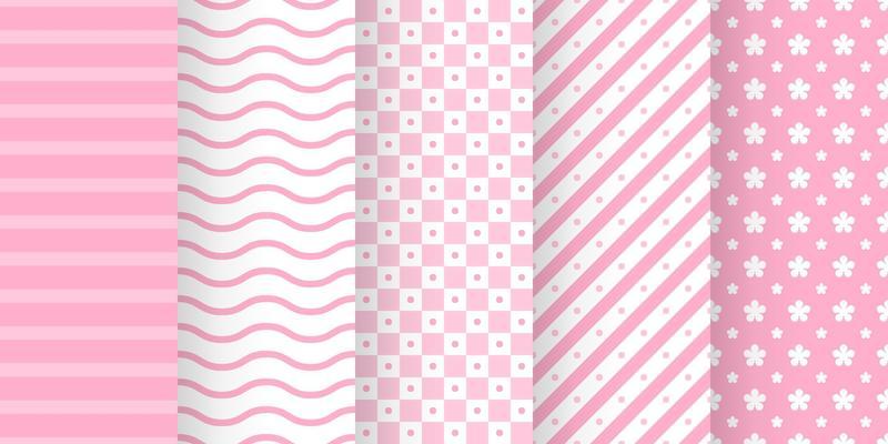 Set of baby shower seamless pattern in pastel color. baby party invitation background templates. scrapbook pattern