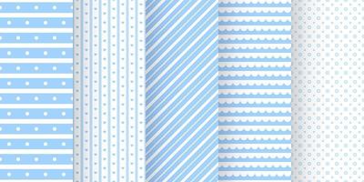 Set of baby shower seamless pattern in pastel color. baby party invitation background templates. scrapbook pattern vector