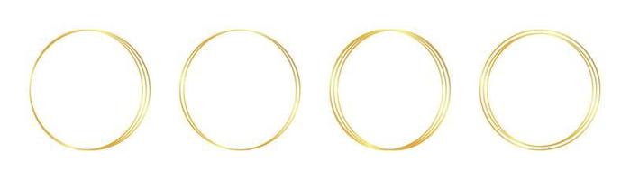 circle gold frame vector