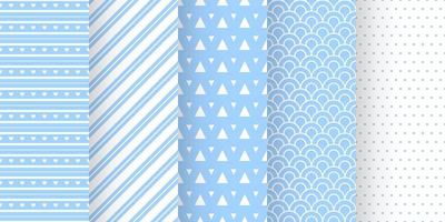 Set of baby shower seamless pattern in pastel color. baby party invitation background templates. scrapbook pattern vector
