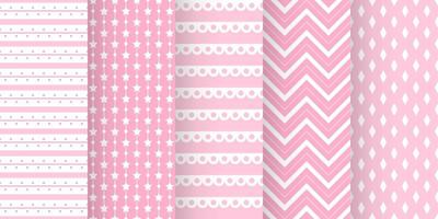 Set of baby shower seamless pattern in pastel color. baby party invitation background templates. scrapbook pattern vector