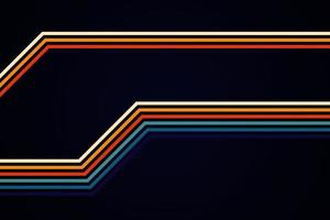 abstract simple colorful striped lines in retro style vector