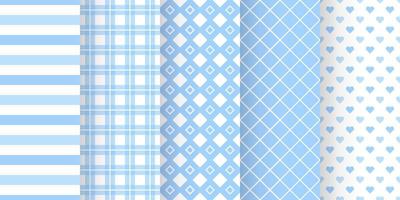 Set of baby shower seamless pattern in pastel color. baby party invitation background templates. scrapbook pattern vector