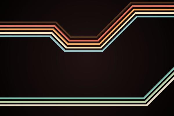 abstract simple colorful striped lines in retro style