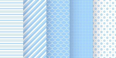 Set of baby shower seamless pattern in pastel color. baby party invitation background templates. scrapbook pattern vector