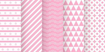 Set of baby shower seamless pattern in pastel color. baby party invitation background templates. scrapbook pattern vector