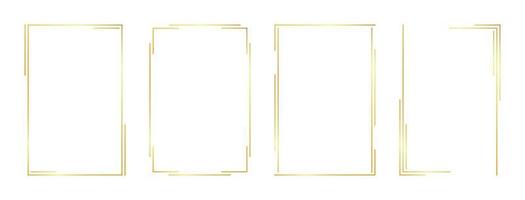 rectangle gold frame vector