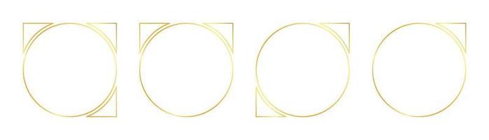 circle gold frame vector