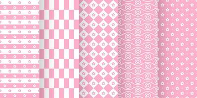 Set of baby shower seamless pattern in pastel color. baby party invitation background templates. scrapbook pattern vector