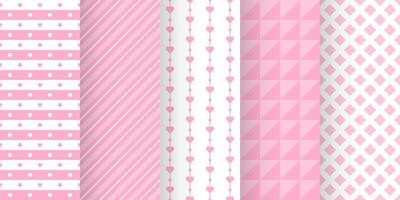 Set of baby shower seamless pattern in pastel color. baby party invitation background templates. scrapbook pattern vector