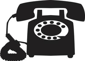 Phone icon on white background. Old Phone sign. flat style. vector