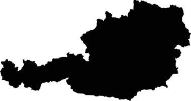 Austria Map in black on white background. icon of Austria map. flat style. vector