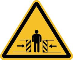 Warning crushing sign. Warning sign Risk of crushing. flat style. vector