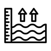 Sea Level Rise Icon Design vector