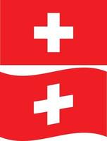 Flag of Switzerland on white background. National Switzerland flag. flat style. vector