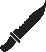 icono de cuchillo sobre fondo blanco. símbolo de arma afilada. estilo plano vector