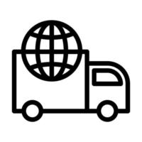 Shipping And Delivery Line Icon vector