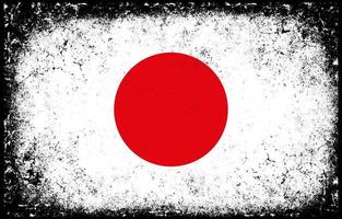 old dirty grunge vintage japan national flag illustration vector